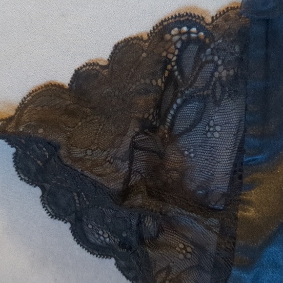 Shirley Of Hollywood Show Time XL Black Bra Top Silky Sheer Lace - Picture 4 of 10